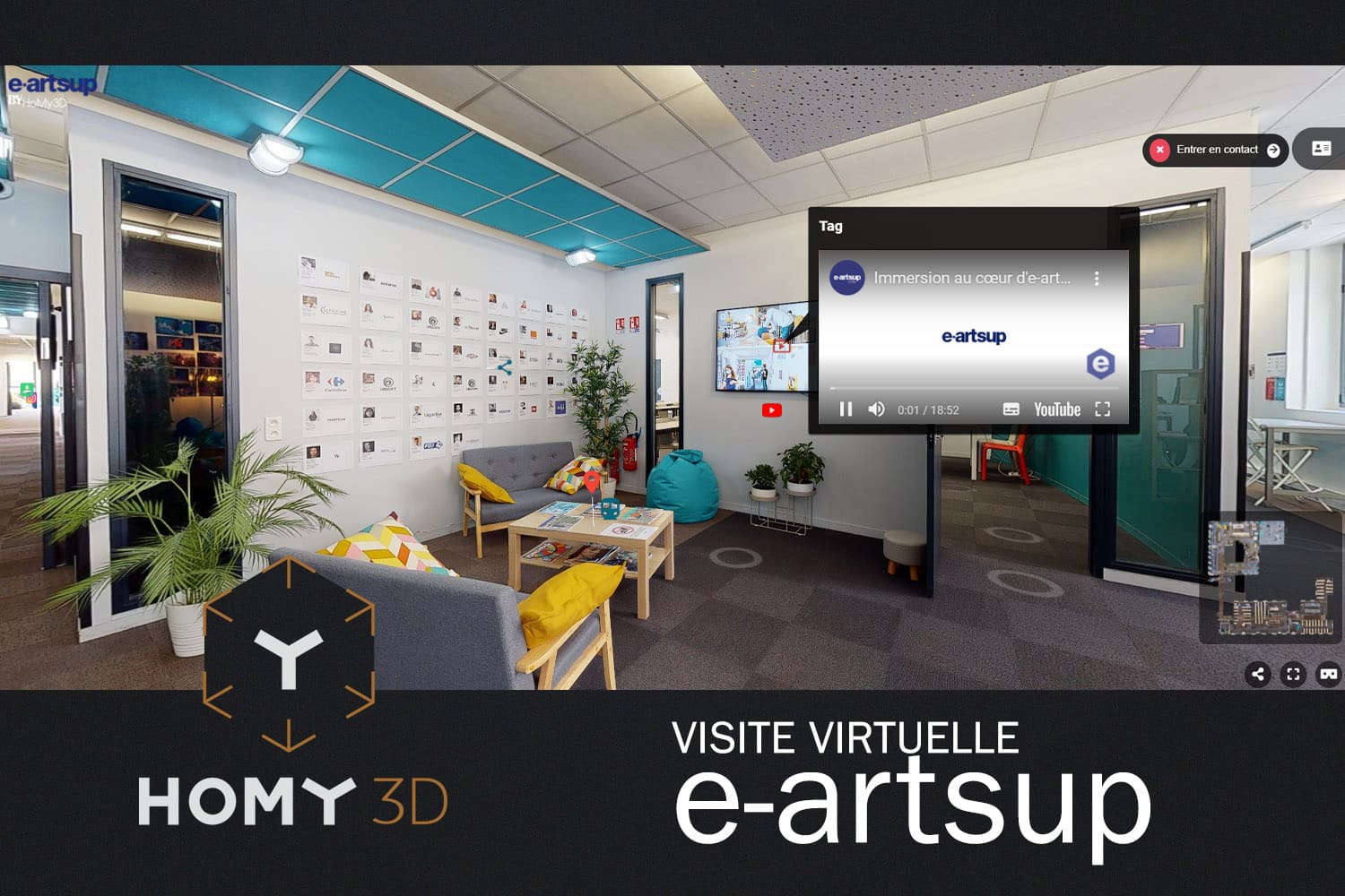 visite virtuelle école supérieur e-artsup Lyon